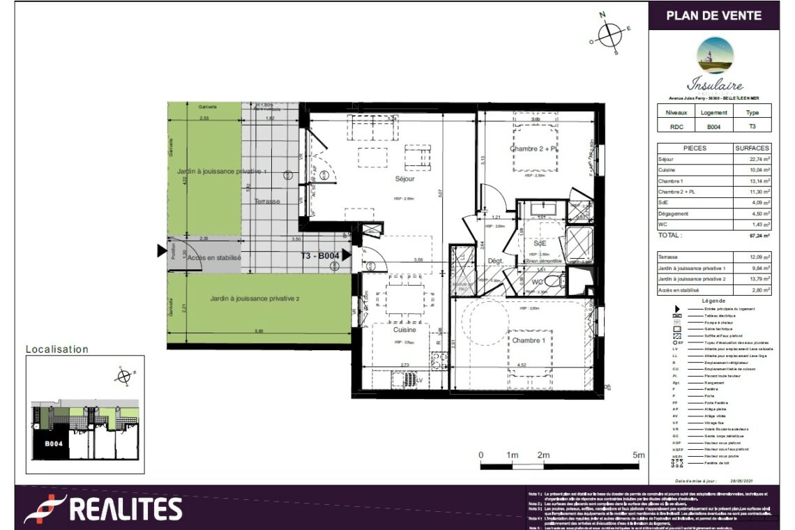 Appartement à vendre à Belle-Ile - Plan