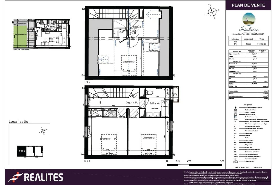 Appartement à vendre à Belle-Ile - Plan R+1 R+2
