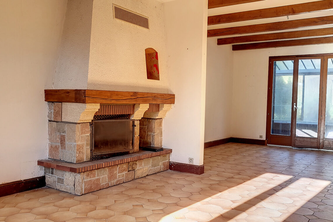séjour de la maison à vendre à Sauzon