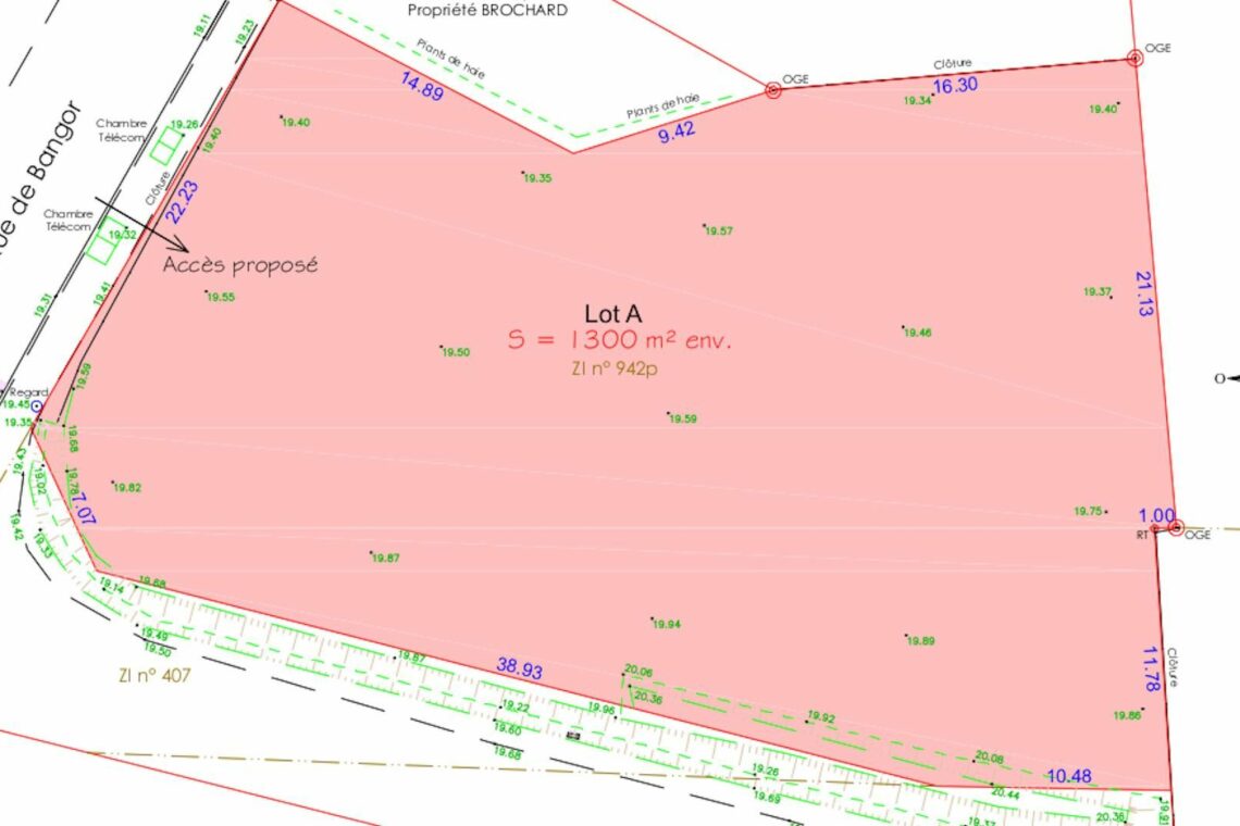 Terrain à vendre à Belle-Île en Mer (Réf 1076) 